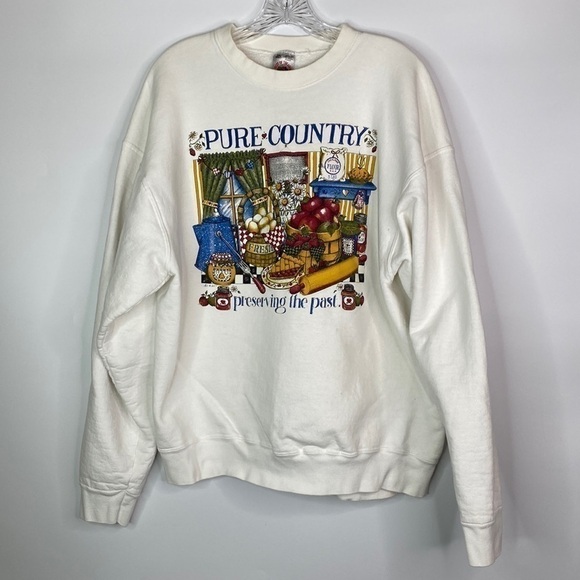 Fruit of the Loom Tops - Vintage Fruit Of The Loom Pure Country Cottage Core Crew Sweatshirt XXL